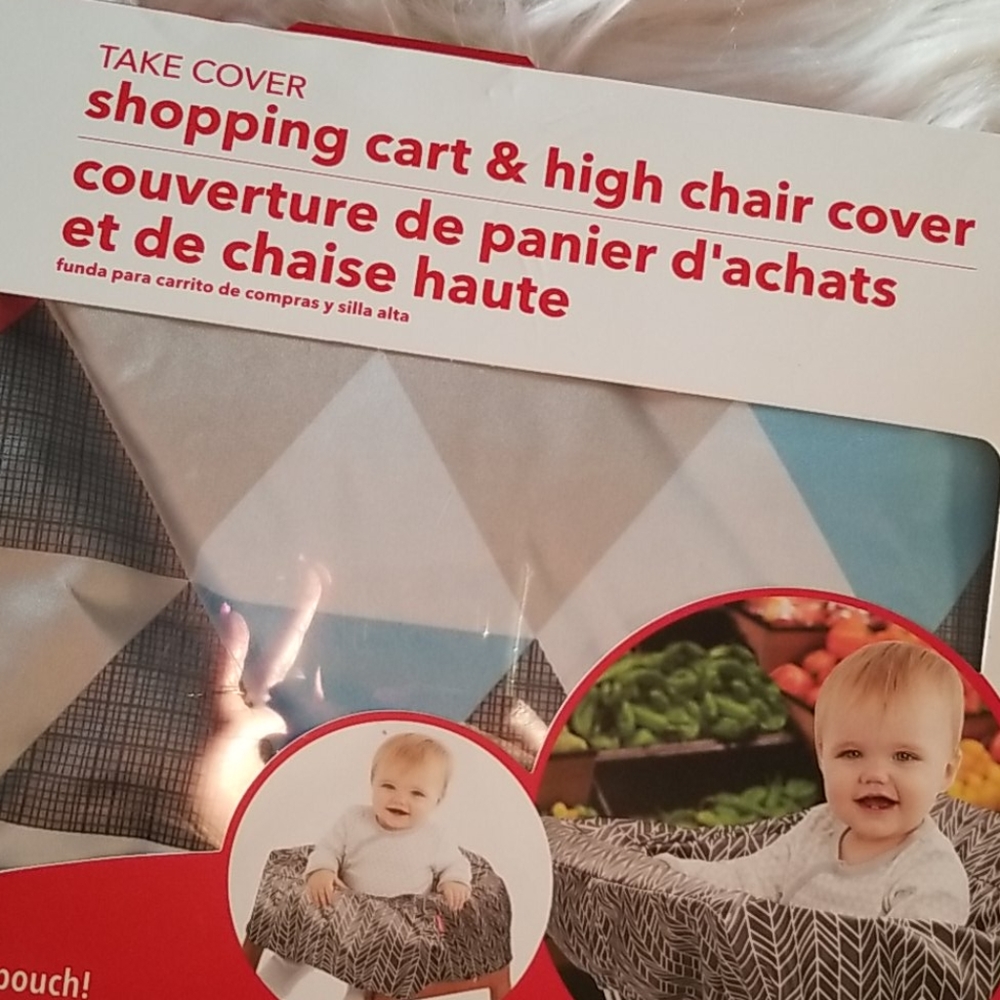 Shopping Cart/ High Chair Cover with pouch